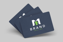 M Letter Arrow Up Logo Design Template Screenshot 1